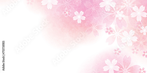 桜　春　花びら　背景	