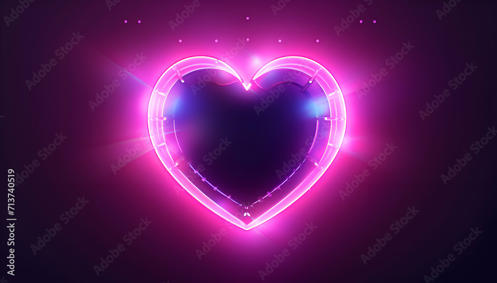 Neon heart on brick wall background. Valentine's day concept. Neon heart on brick wall background. Valentine's day concept.