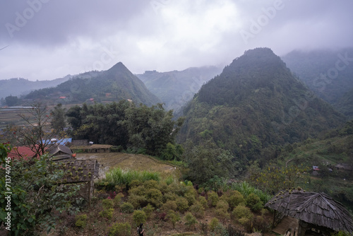 Obraz na płótnie Cat Cat Village locate in Sa Pa Destrict, Lao Cai Province, Northern Vietnam w salonie