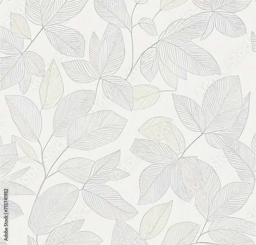 Background with leaves. Colorful illustration. Floral pattern on the white background. Flyer, card design. Nature, vintage backdrop. Decoration wallpaper. Natural template.