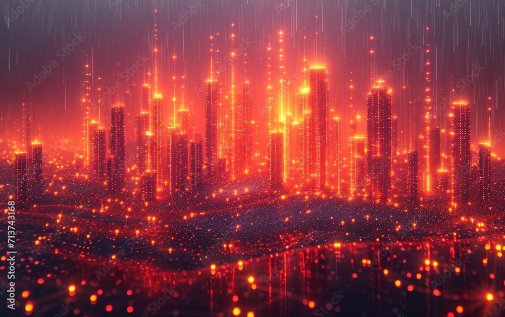Smart city and abstract line and dot connect with gradient line design, big data connection technology concept. Smart city and abstract line and dot connect with gradient line design, big data connection technology concept.