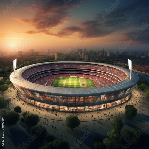 Best ever nice biggest cricket stadium image Generative AI