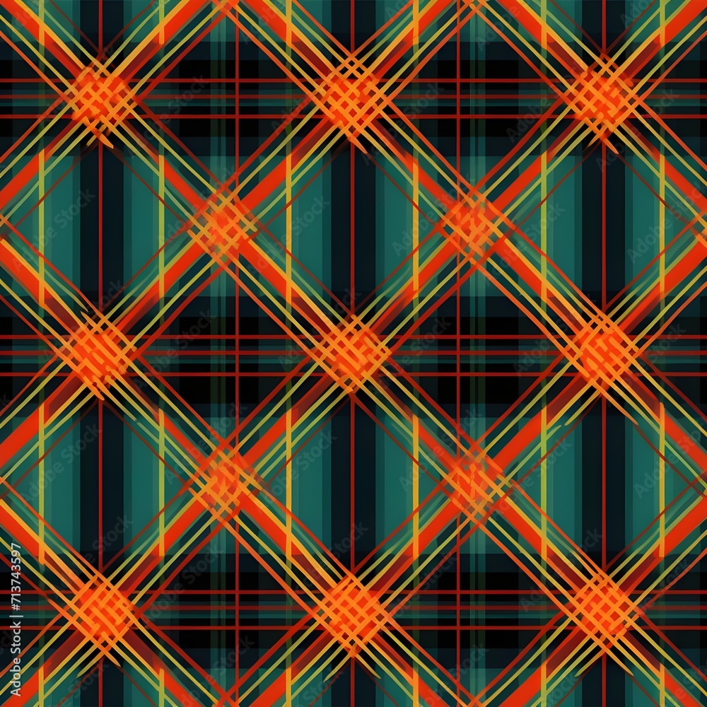 Seamless pattern traditional tartan design