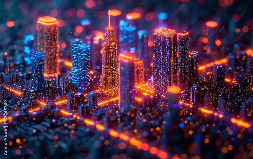 Smart city and abstract line and dot connect with gradient line design, big data connection technology concept. Smart city and abstract line and dot connect with gradient line design, big data connection technology concept.
