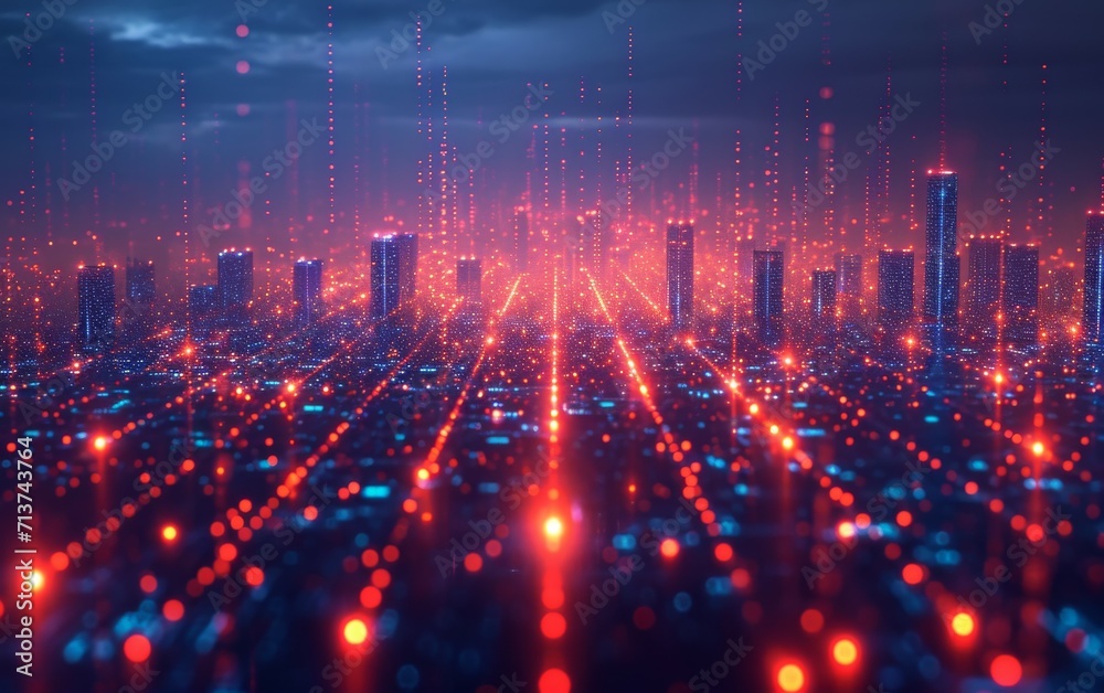 Smart city and abstract line and dot connect with gradient line design, big data connection technology concept. Smart city and abstract line and dot connect with gradient line design, big data connection technology concept.