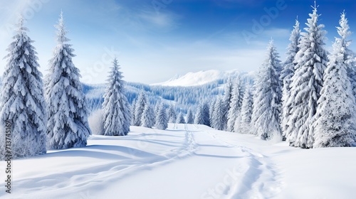 winter landscape in the mountains © urwa
