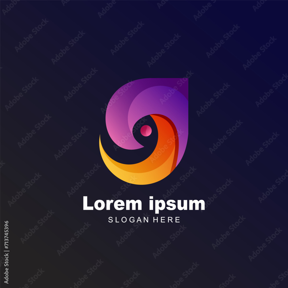 Fototapeta premium company logo business colorful gradient design