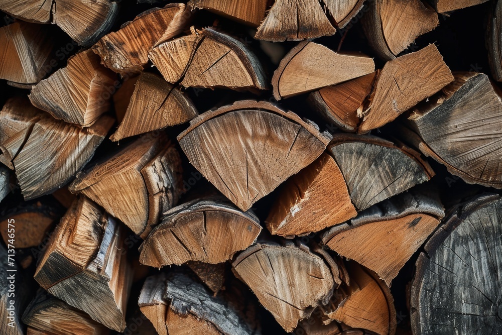 A pile of sawed firewood for heating in winter stockpile of firewood during the energy crisis. A pile of sawed firewood for heating in winter stockpile of firewood during the energy crisis.