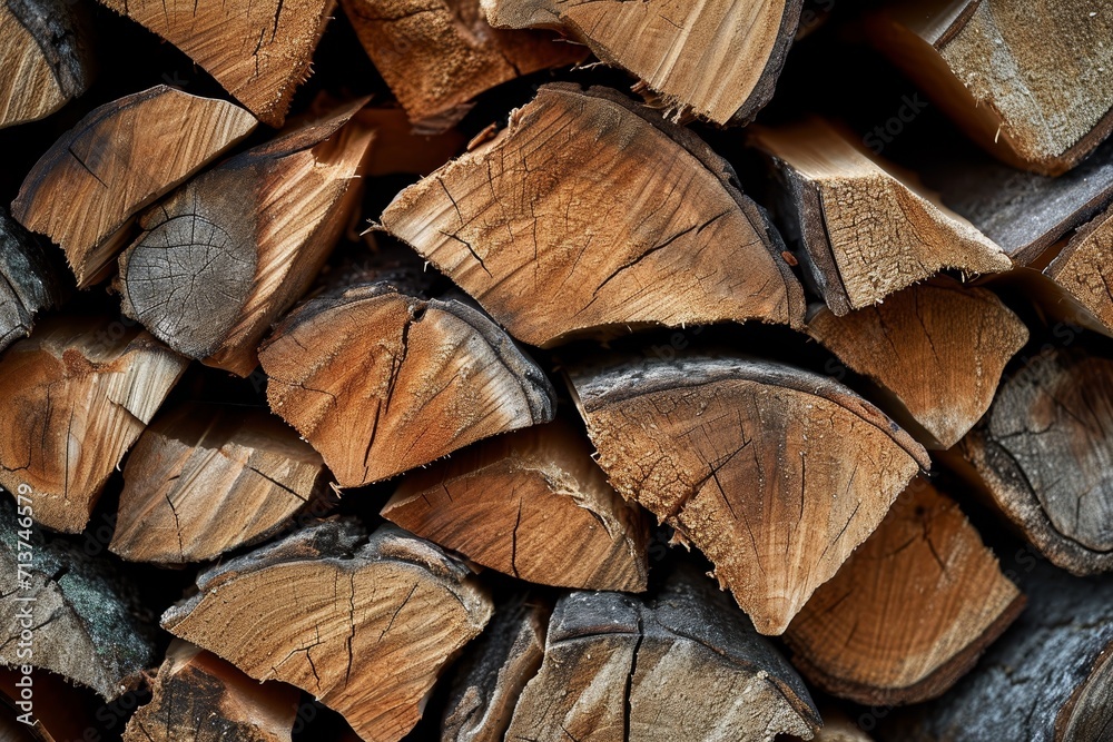 A pile of sawed firewood for heating in winter stockpile of firewood during the energy crisis. A pile of sawed firewood for heating in winter stockpile of firewood during the energy crisis.