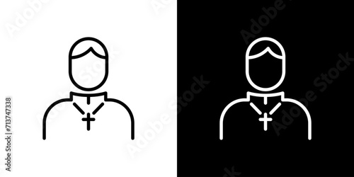 シンプルな教会の牧師アイコン