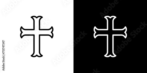 シンプルな十字架アイコン photo