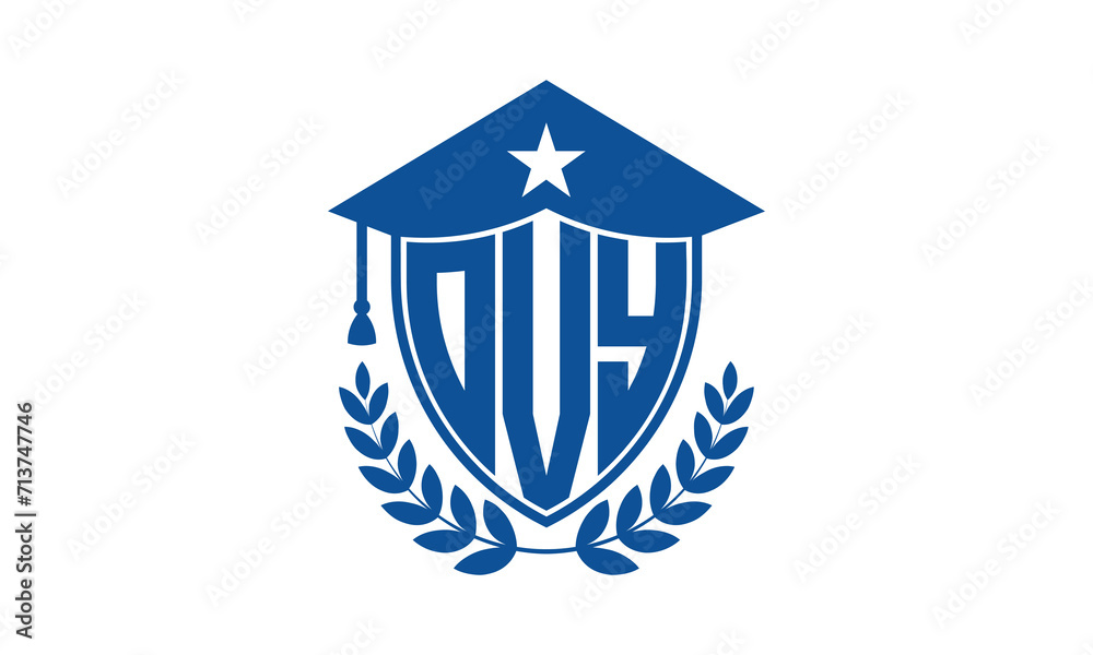 OVY three letter iconic academic logo design vector template. monogram, abstract, school, college, university, graduation cap symbol logo, shield, model, institute, educational, coaching canter, tech OVY three letter iconic academic logo design vector template. monogram, abstract, school, college, university, graduation cap symbol logo, shield, model, institute, educational, coaching canter, tech