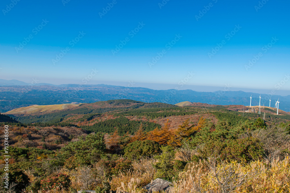 Obraz premium 涌蓋山登山「一目山からの眺望」