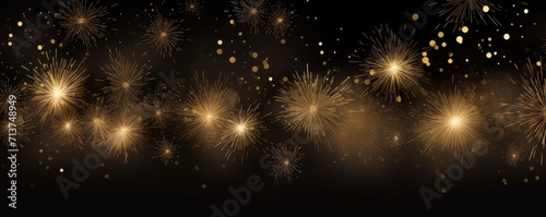 Abstract New Year background with space for text. Realistic fireworks isolated on dark background. fireworks