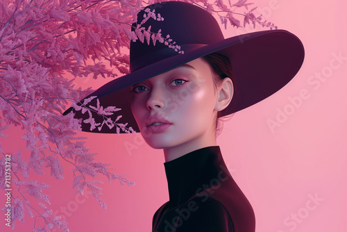 3D portrait of a high fashion woman	