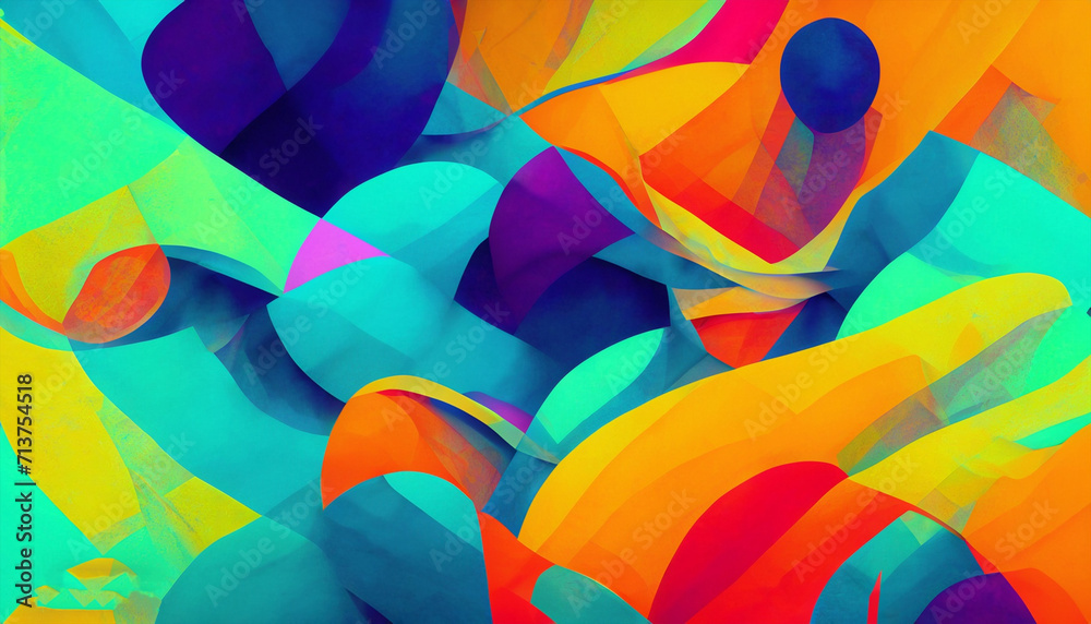 Geometric background with colorful shapes Geometric background with colorful shapes