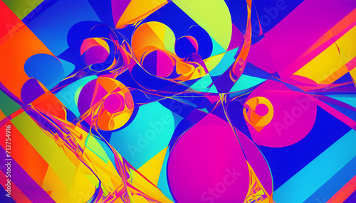 Wallpaper Mural Abstract colorful geometric background Torontodigital.ca