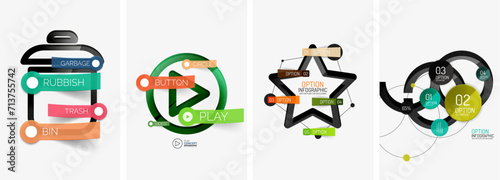 Set of infographics with line design icons. Vector illustration For Wallpaper, Banner, Background, Card, Book Illustration, landing page