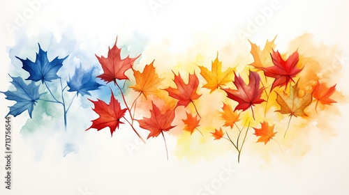 Abstract_art_autumn_background_with_watercolor_maple ai generative images