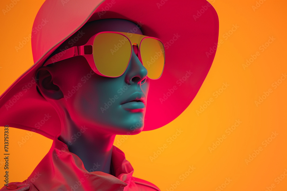3D portrait of a high fashion woman 3D portrait of a high fashion woman