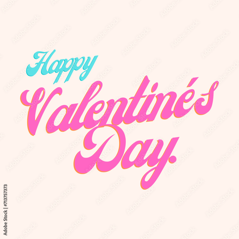 Happy Valentine's Day. Decor for Valentine's Day, weddings. Print for gift paper, packaging, wallpapers, clothes, textiles.
