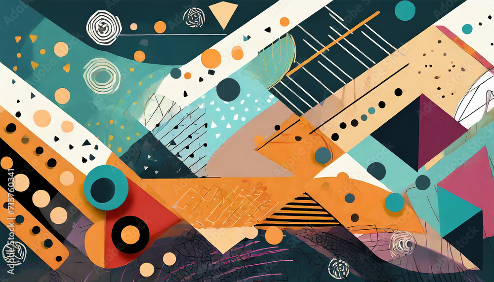 Colorful background with abstract shapes