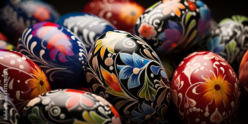 painted eggs with floral patterns Easter eggs for Easter celebration,, Floral Patterns for Easter 