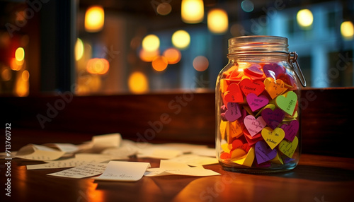 jar fill with love notes photo