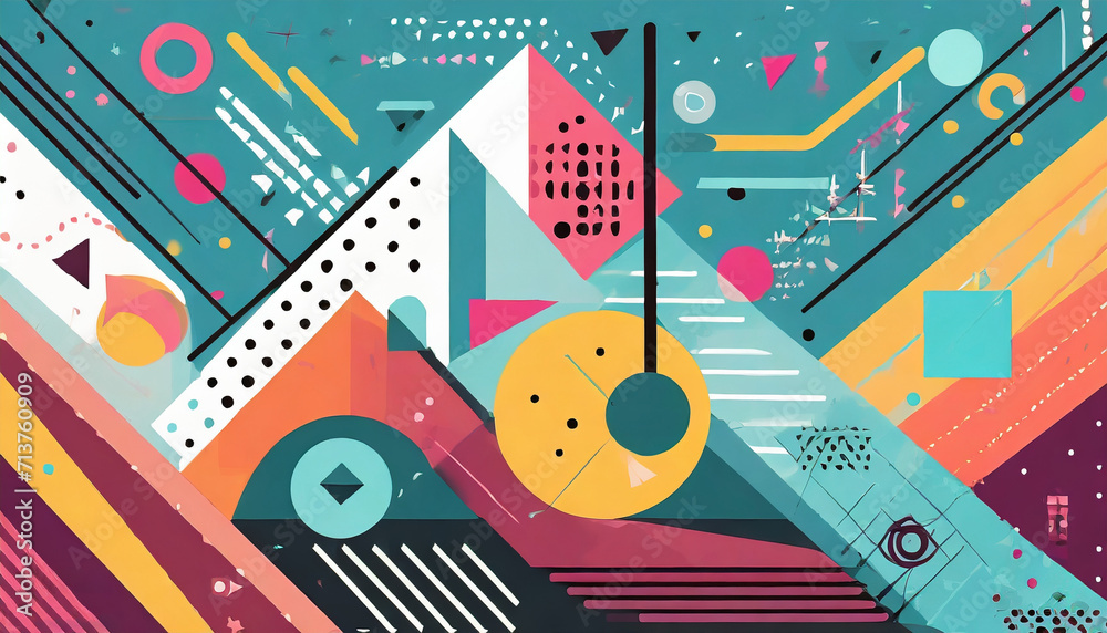 Obraz premium Abstract colorful geometric background