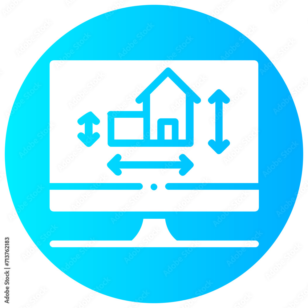 online design round solid vector icon online design round solid vector icon