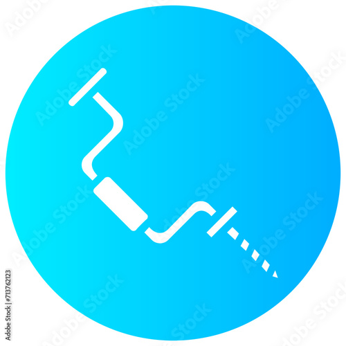 hand drill round solid vector icon