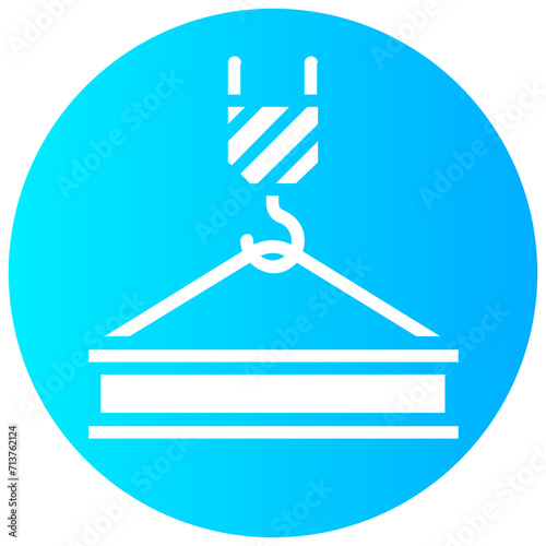 girder round solid vector icon