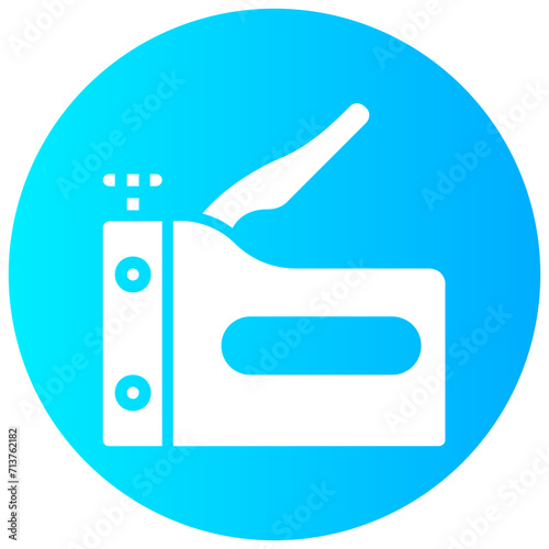 stapler round solid vector icon