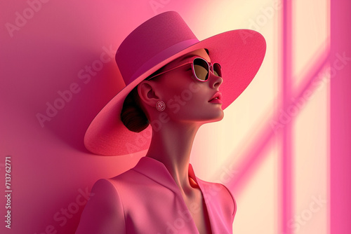 3D portrait of a high fashion woman	