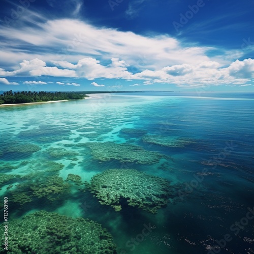 Indian ocean beautiful view images Generative AI