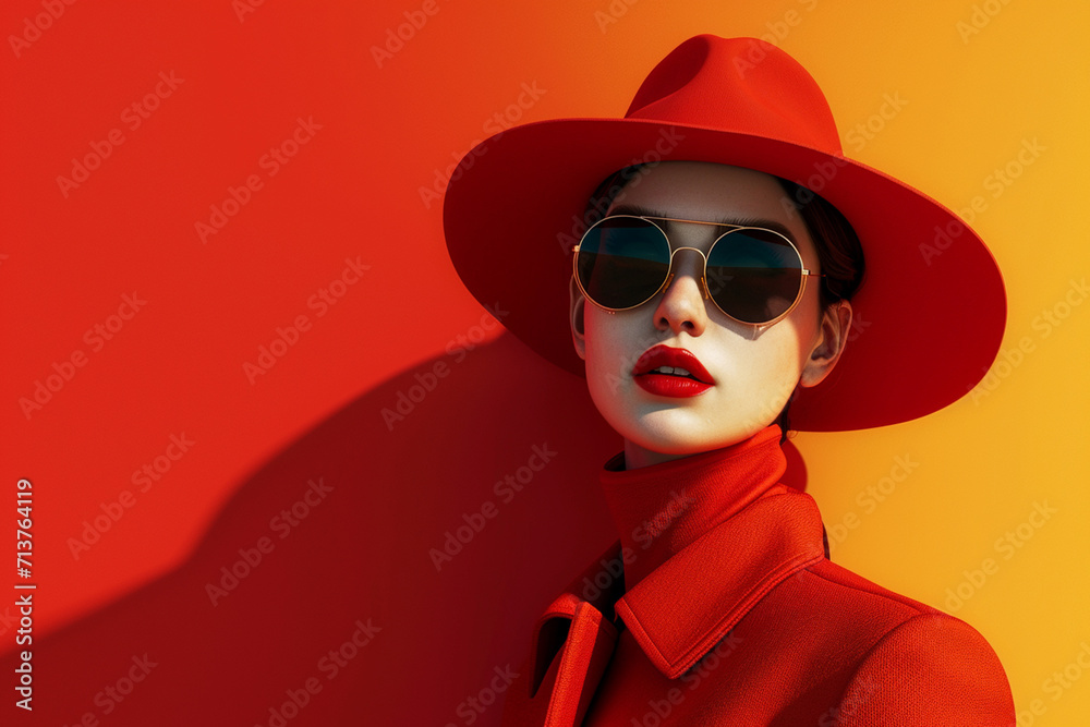 3D portrait of a high fashion woman 3D portrait of a high fashion woman