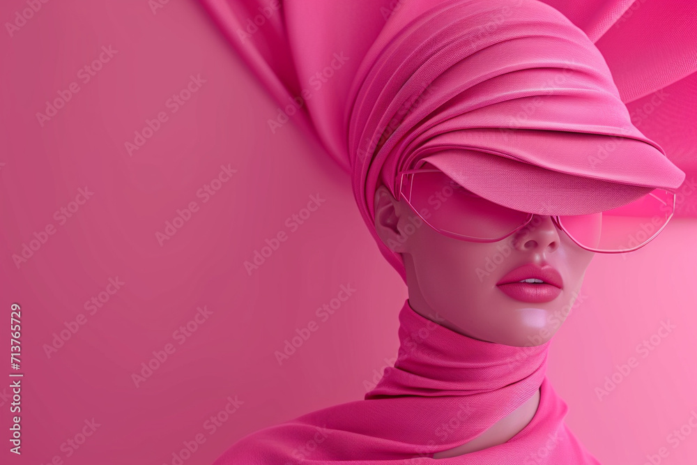 3D portrait of a high fashion woman 3D portrait of a high fashion woman