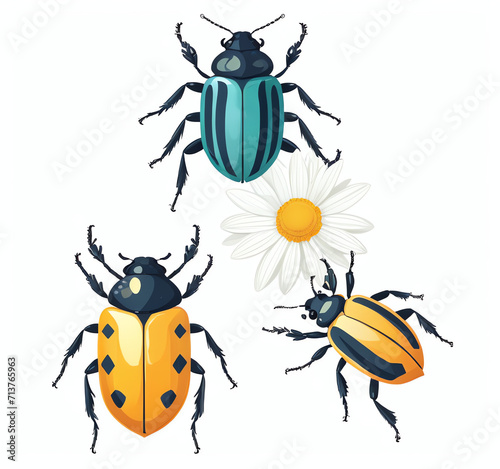 a pair of flower-sucking beetles