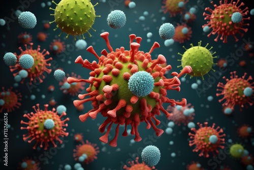 Corona virus in microbiology © Aida