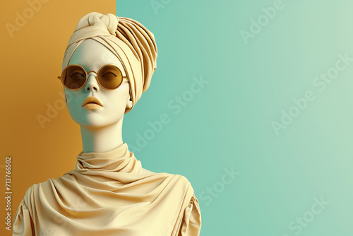 3D portrait of a high fashion woman 