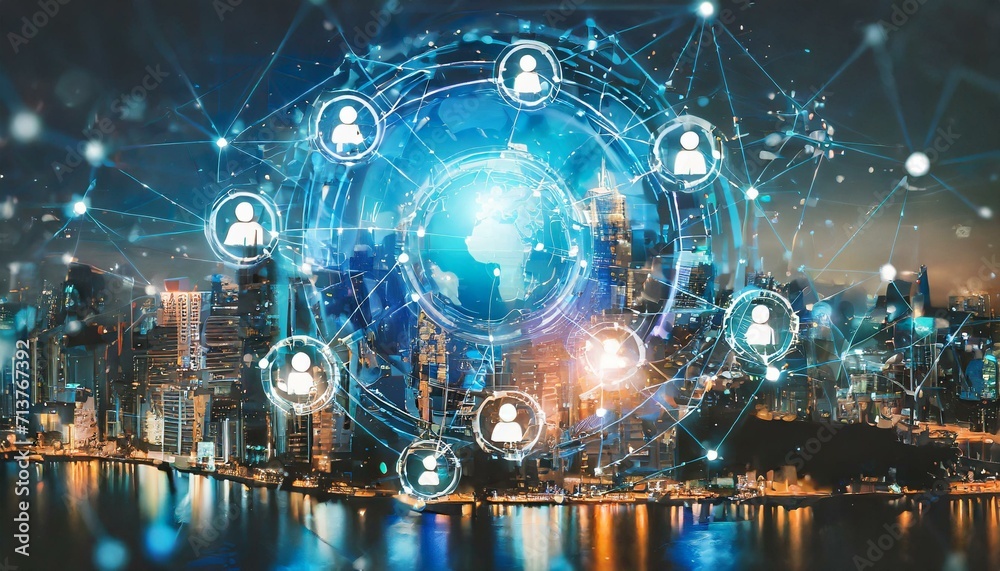 Human resource management and global Social network connection, HR concept, Businesswomen recruitment leadership and team building. management and recruitment of staff business development efficiently Human resource management and global Social network connection, HR concept, Businesswomen recruitment leadership and team building. management and recruitment of staff business development efficiently