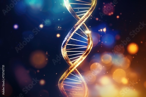 Abstract background with rendered DNA structure