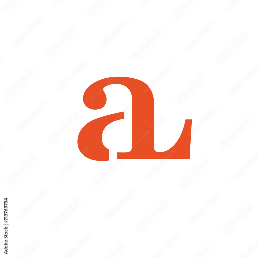 al or la logo design vector icon al or la logo design vector icon