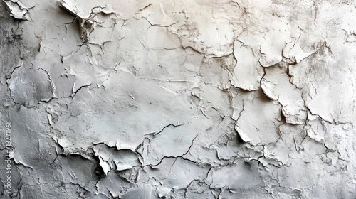 Background and texture of White clay plaster-coated wall, Generative AI.