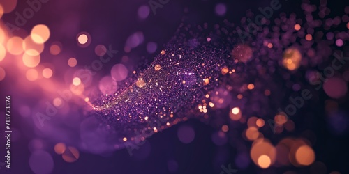 Bokeh wallpaper in purple and violet tones and light particles
