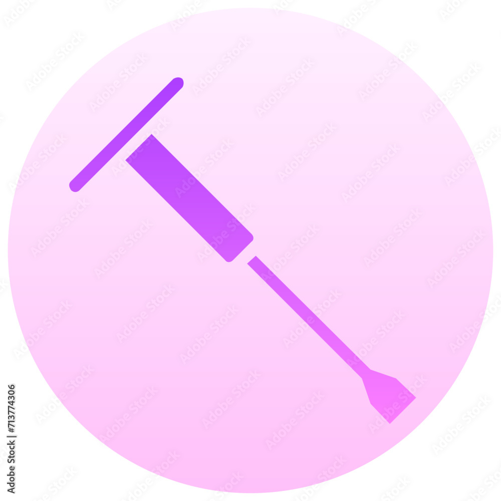 chisel round gradient vector icon