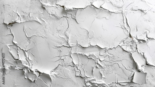 Background and texture of White clay plaster-coated wall, Generative AI.