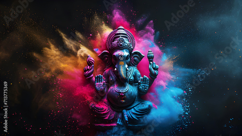Lord ganesha sculpture. Goddess ganesh festival.