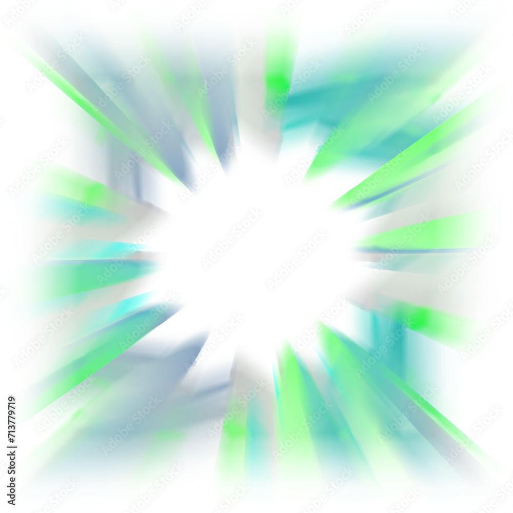 An abstract cut out transparent iridescent color streak blur design element.