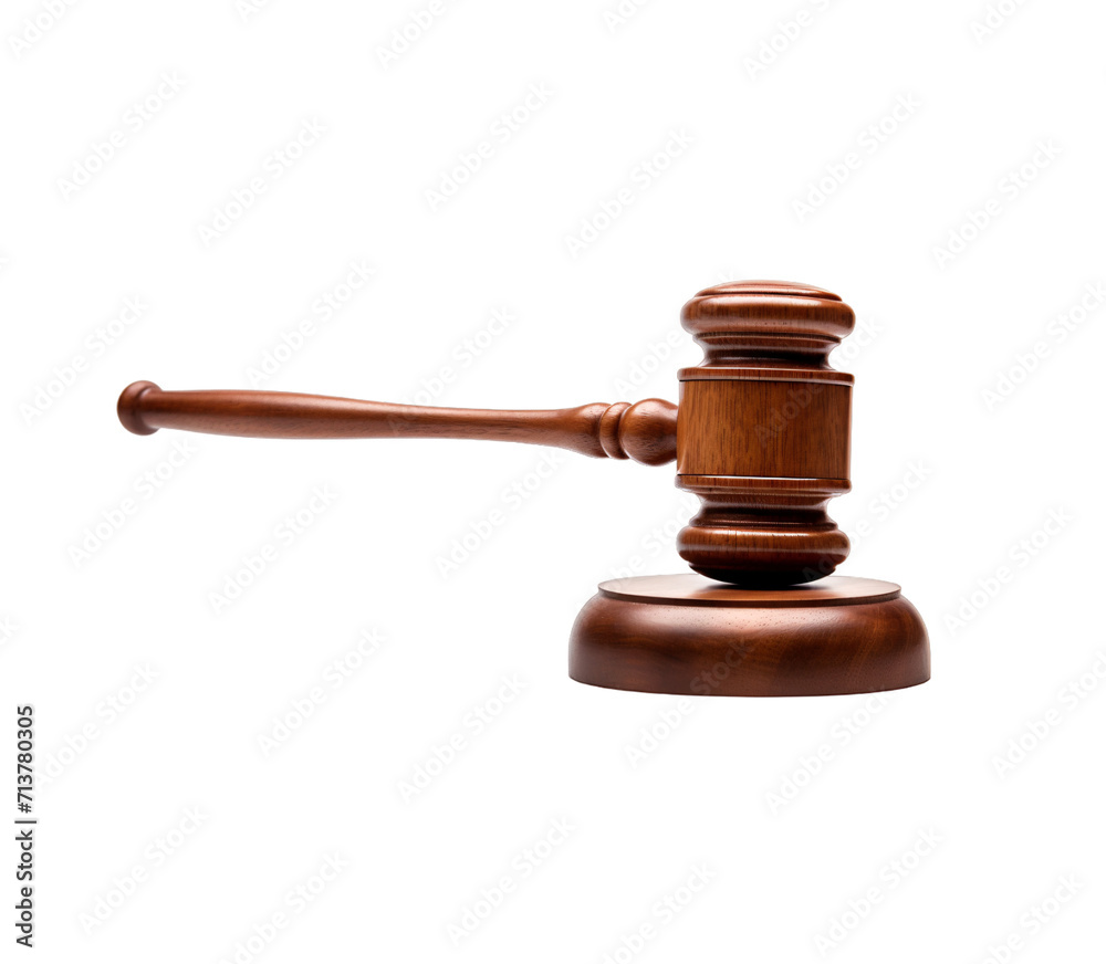 wooden gavel isolated on white or transparent PNG, court Gavel with base, isolated without shadows wooden gavel isolated on white or transparent PNG, court Gavel with base, isolated without shadows
